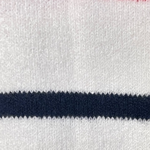 Rachel Zoe Striped Hooded Pullover Sweater Blue Red Knit Women Small Preppy - Picture 4 of 9